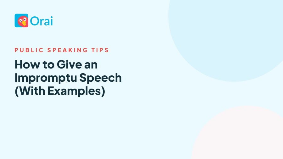 How to Give an Impromptu Speech (With Examples) article cover