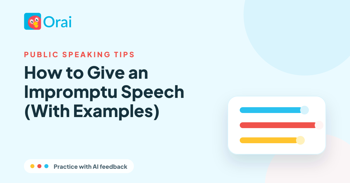How to Give an Impromptu Speech (With Examples) article cover