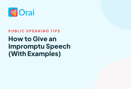 How to Give an Impromptu Speech (With Examples) article cover